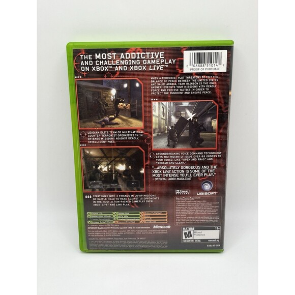 Rainbow Six 3 Microsoft Xbox 2003 Black Label CIB Used TESTED & WORKING - Picture 2 of 6